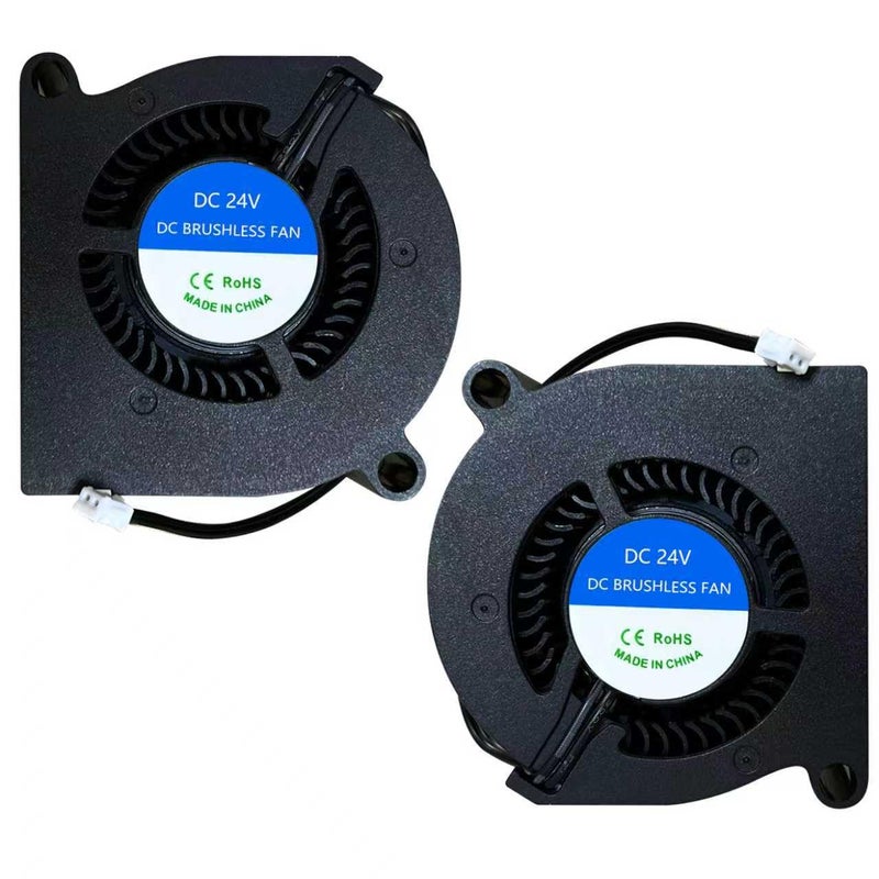 HzdaDeve 2PK Kobra S1 Hotend Fan 5020 Dual Ball Bearing Blower 50x50x20mm DC 24V Axial Cooling Extruder Hotend Heat Sink Fan for Anycubic Kobra S1 Combo 3D Printer Accessories - Image 1